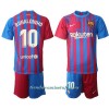 Conjunto (Camiseta+Pantalón Corto) Manga Larga FC Barcelona Ronaldinho 10 Primera Equipación 2021/22 - Niño